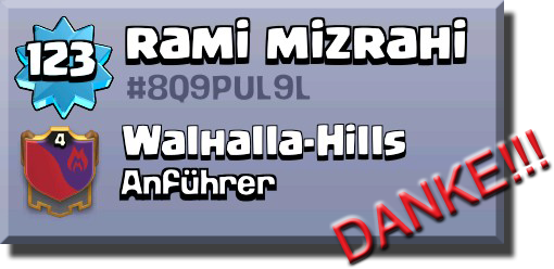 Vielen Dank an den Clan "Walhalla-Hills" für diese Strategie!